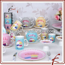 full decal ceramic teapots and cup